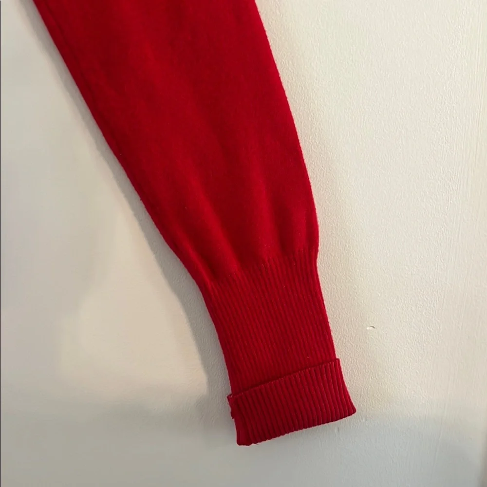 Joyce Leslie Vibrant Red V-Neck Knit Dress Size M